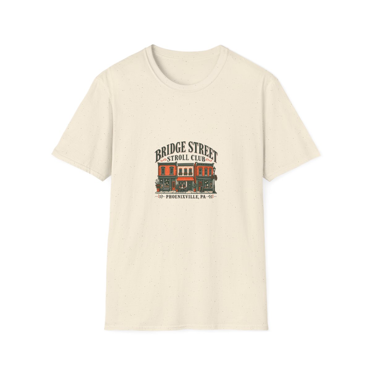 Bridge Street Stroll Club Tee — Printify product mockup