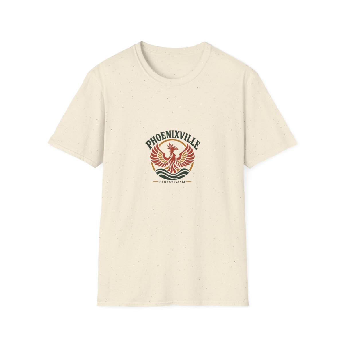 Phoenixville Rising Tee — Printify product mockup