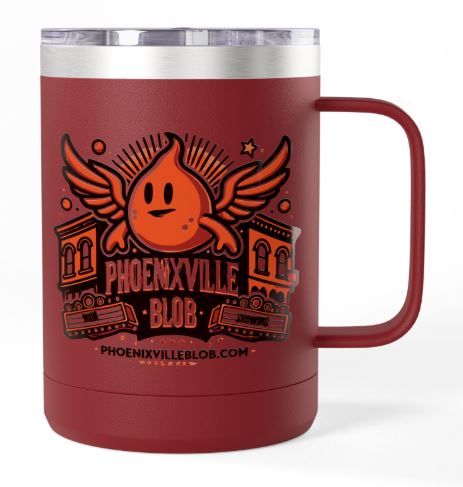 Phoenixville Blob coffee tumbler